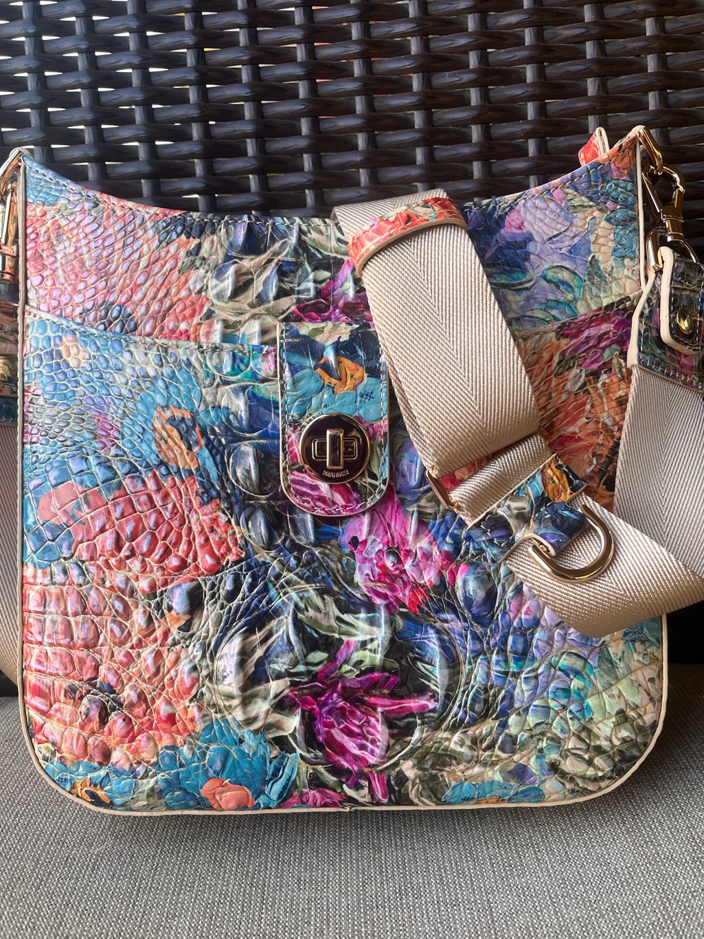Nwt Brahmin Small Leia In Lasso Melbourne Crossbody Bag